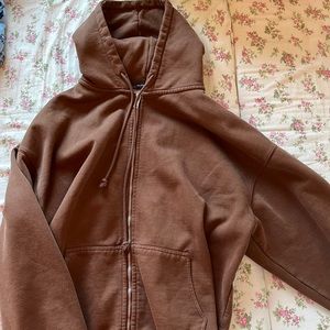 Brown brandy Melville oversized hoodie
